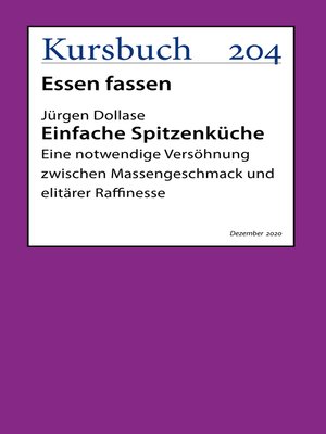 cover image of Einfache Spitzenküche.